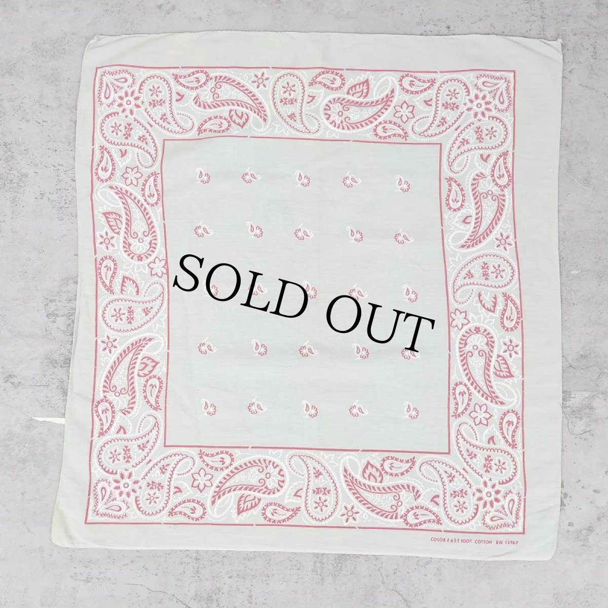 画像2: 60's COLOR FAST ペイズリー柄 バンダナ (2)