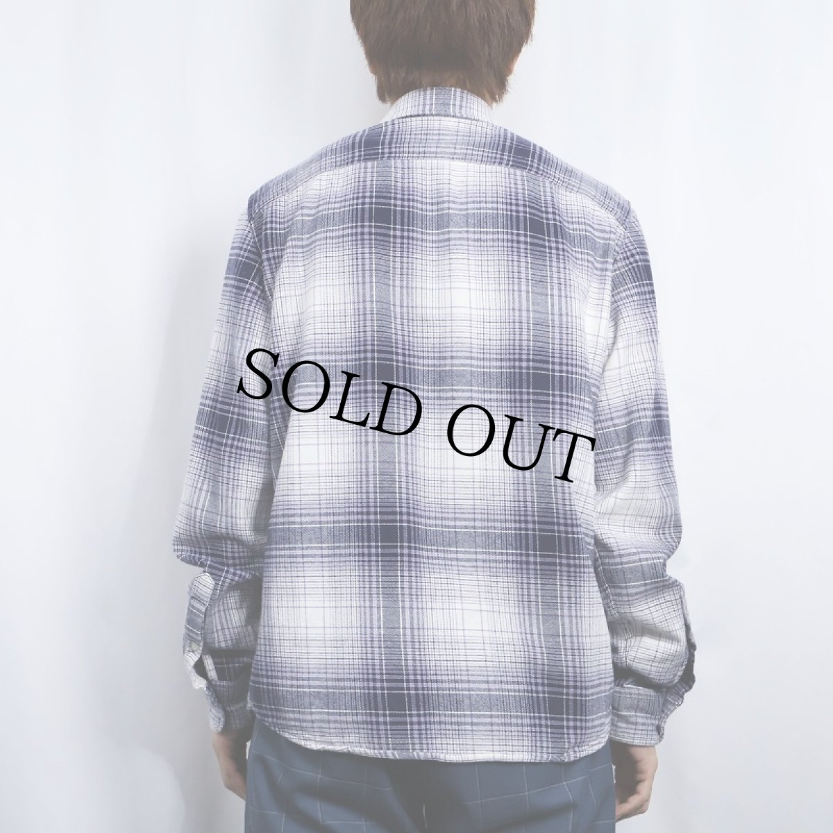 画像3: 2000's GAP オンブレーチェック柄 ライトネルシャツ M (3)