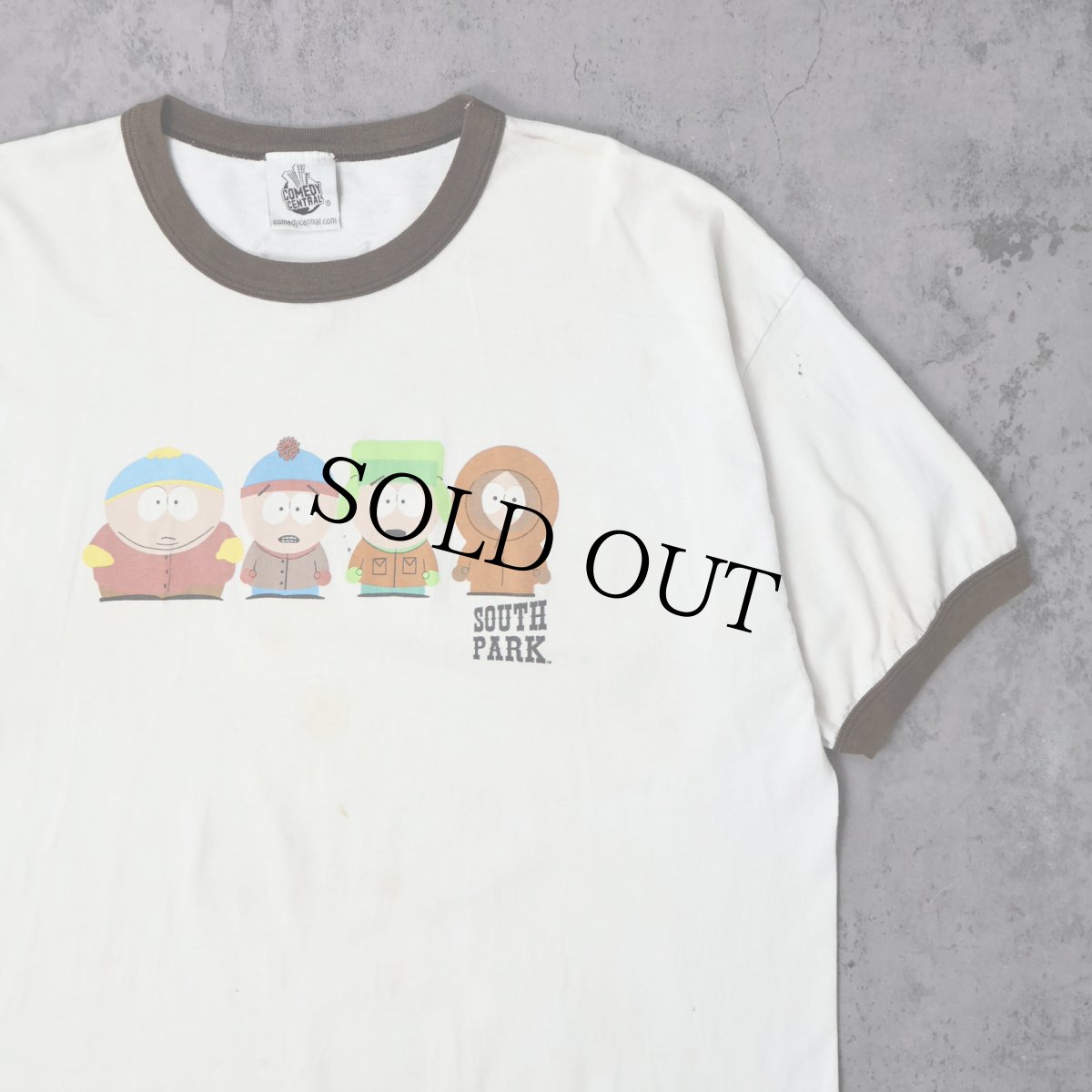 画像1: 2000's SOUTH PARK キャラクタープリントリンガーTシャツ 2X (1)