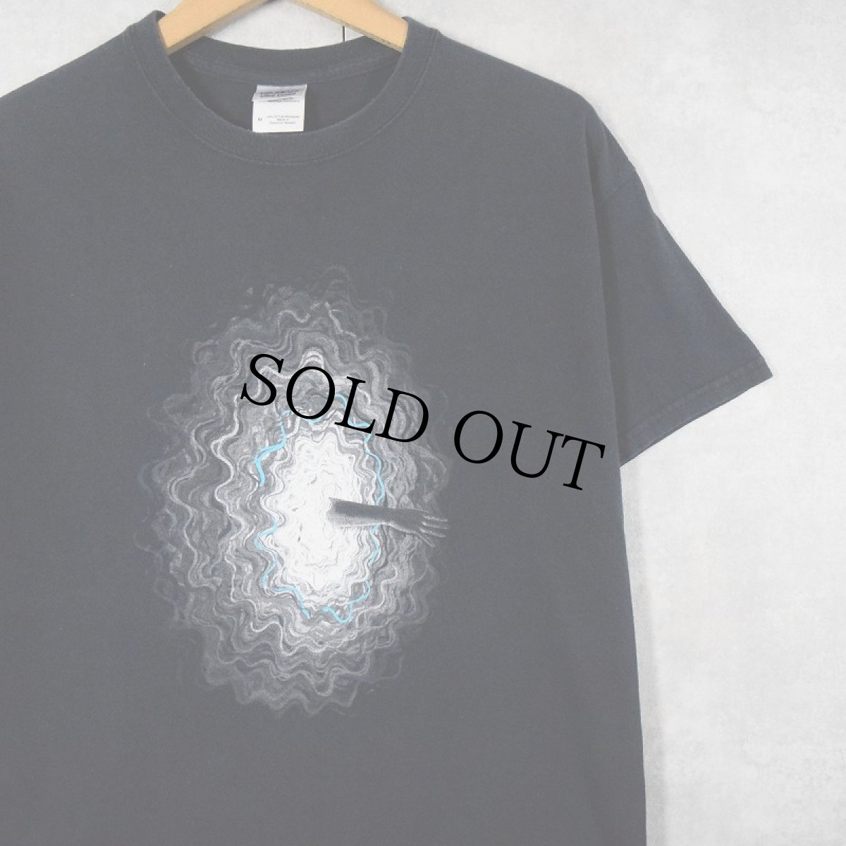 画像1: アートプリントTシャツ BLACK M (1)