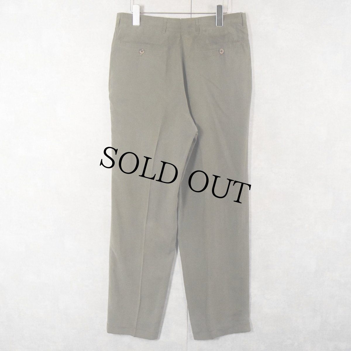 画像2: 80's Cecil Gee LONDON ITALY製 3タック シルクスラックス W33 (2)