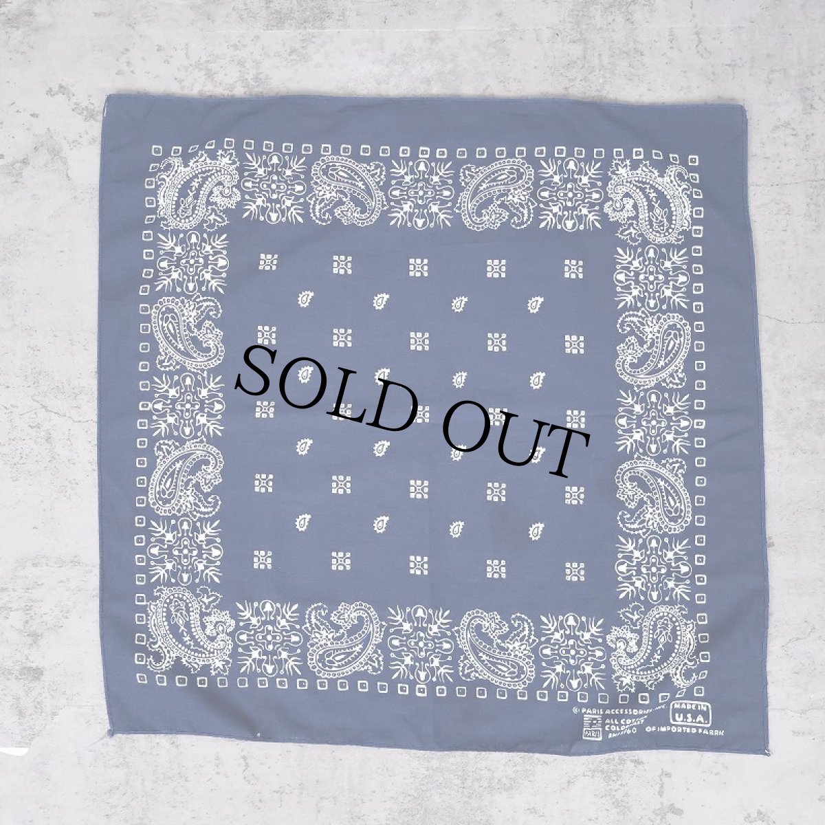 画像2: 80's PARIS ACCESSORIES,INC. USA製 バンダナ (2)