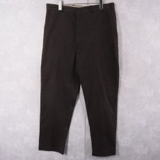 画像1: 60's PERMANENT PRESS スラックス BROWN W35 (1)