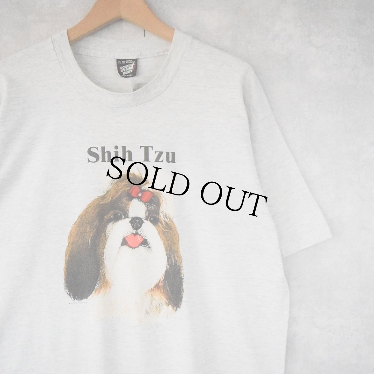 画像1: 90's USA製 "Shih Tzu" 犬プリントTシャツ XL (1)