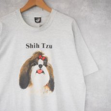 画像1: 90's USA製 "Shih Tzu" 犬プリントTシャツ XL (1)