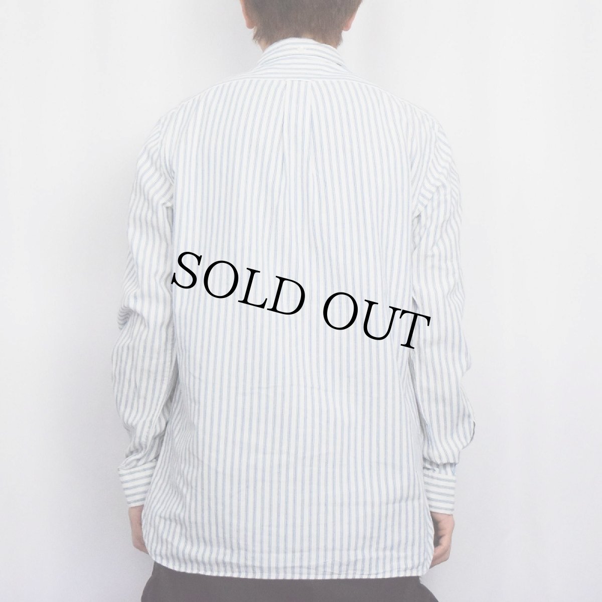 画像3: Ralph Lauren ストライプ柄×猫目ボタン コットンシャツ S (3)