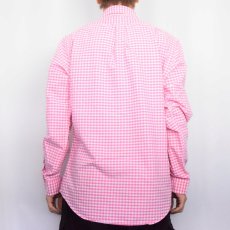 画像3: Ralph Lauren "CUSTOM FIT" ロゴ刺繍 ギンガムチェック柄 コットンボタンダウンシャツ M (3)