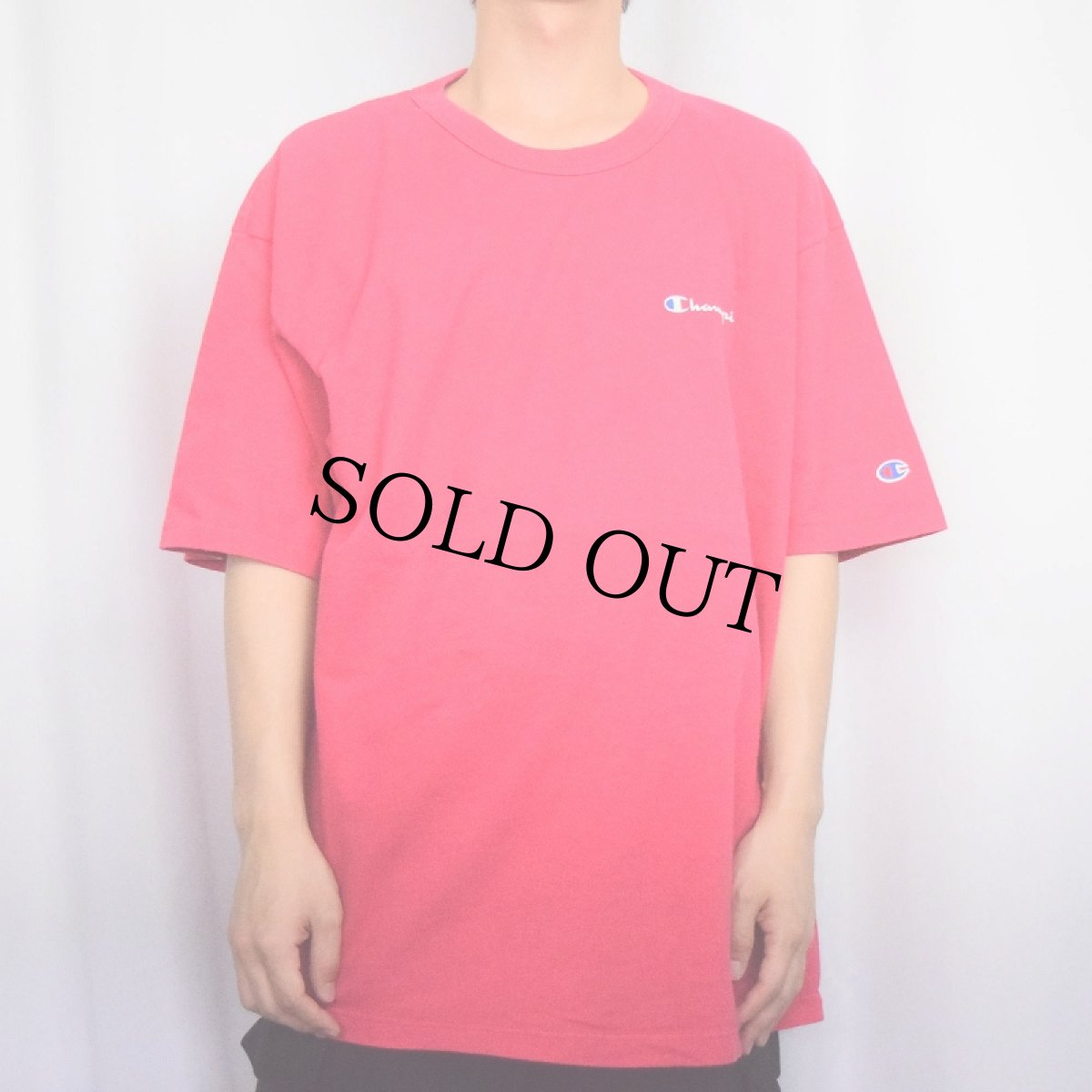 画像2: 80〜90's Champion USA製 青刺繍タグ ロゴプリントTシャツ XL (2)