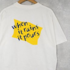 画像1: Morton Salt "when it rains it pours" 塩メーカープリントTシャツ XL (1)