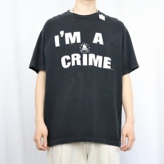 画像2: 90's REBEL SKATES "I'M A CRIME" プリントTシャツ BLACK (2)