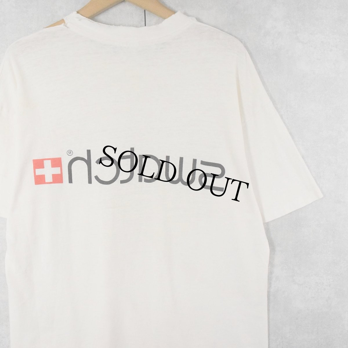 画像4: 90's swatch 時計ブランドロゴプリントTシャツ (4)