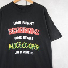 画像1: 90's SCORPIONS×ALLICE COOPER ツアーＴシャツ BLACK (1)