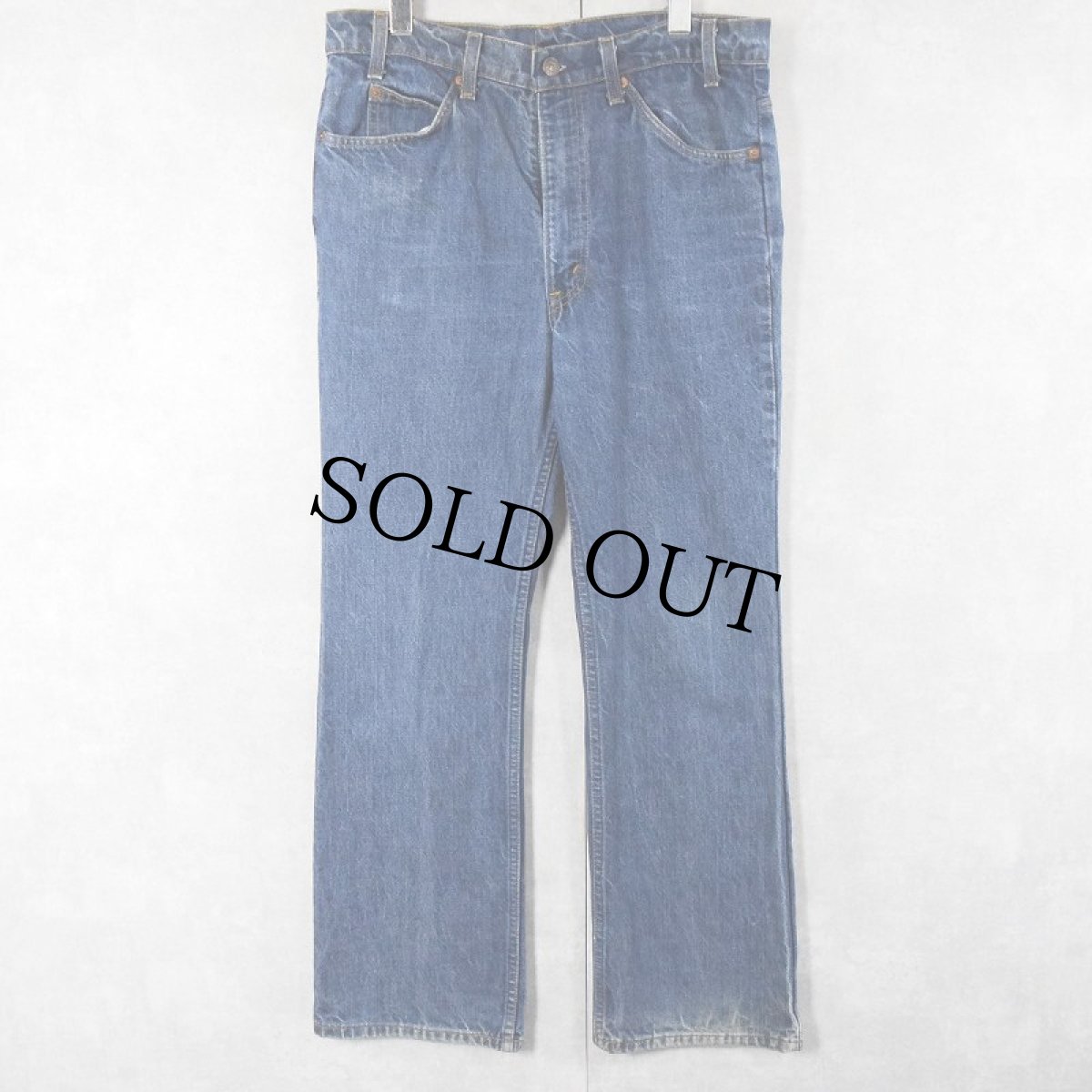 画像1: 80's Levi's 517 USA製 オレンジタブ ブーツカットデニムパンツ W32 (1)