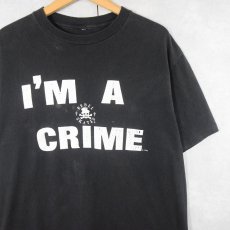 画像1: 90's REBEL SKATES "I'M A CRIME" プリントTシャツ BLACK (1)