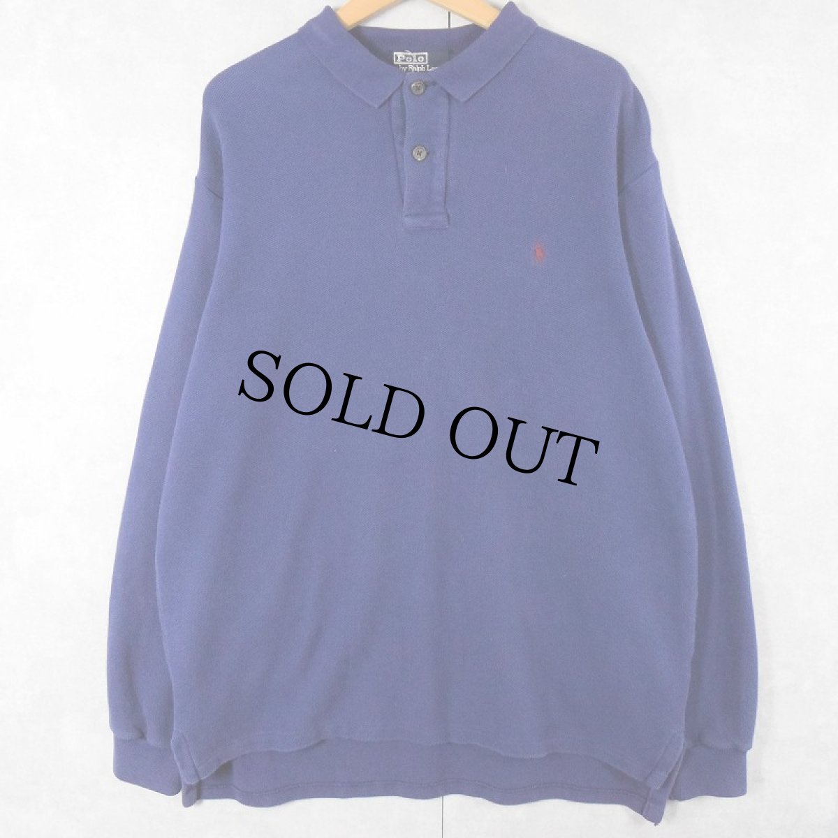 画像1: 90's POLO Ralph Lauren USA製 ポロシャツ NAVY L (1)