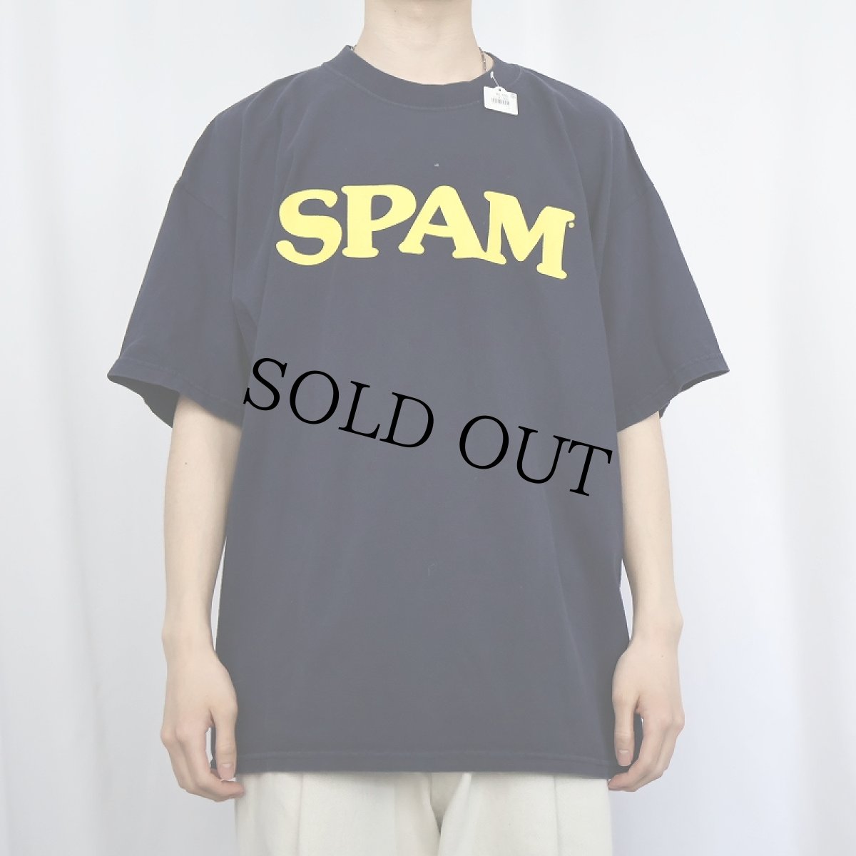画像2: 90's〜 SPAM USA製 プリントTシャツ NAVY XL (2)