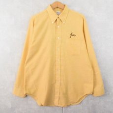 画像2: 〜60's ARROW USA製 "EARLY TIMES" チェーン刺繍 ポリエステル×コットンボタンダウンシャツ (2)