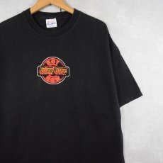 画像1: Krispy Kreme Doughnuts ドーナツショップ プリントTシャツ BLACK XL (1)