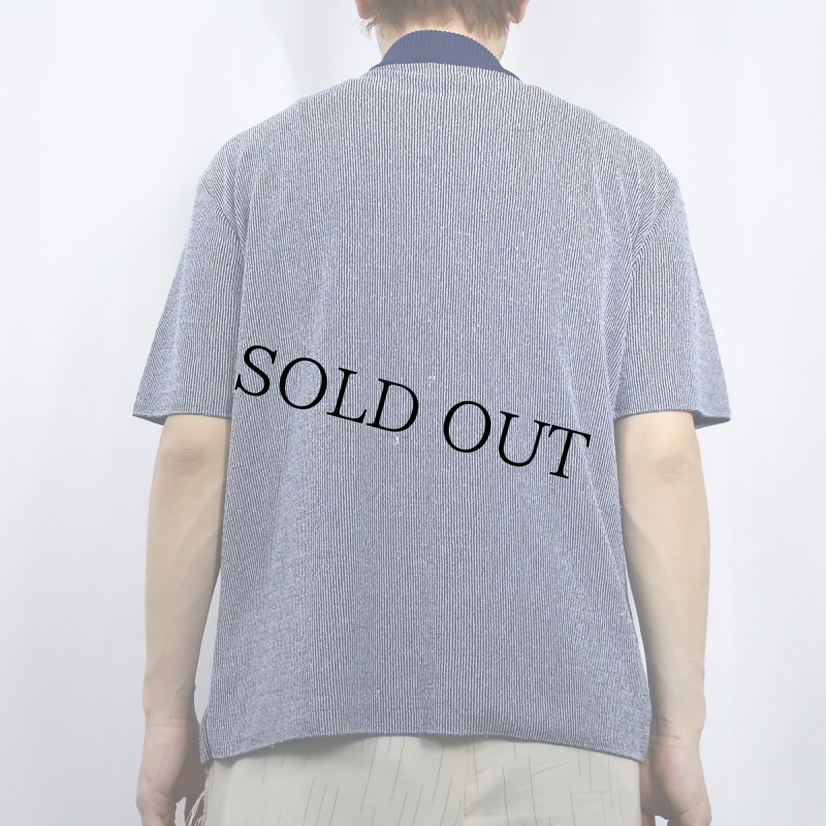 画像3: 70〜80's BAN-LON ハイネック 半袖ニットセーター XL (3)