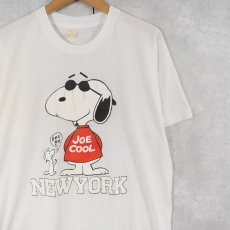 画像1: 80's〜 SNOOPY USA製 "JOE COOL" パロディキャラクタープリントTシャツ XL (1)