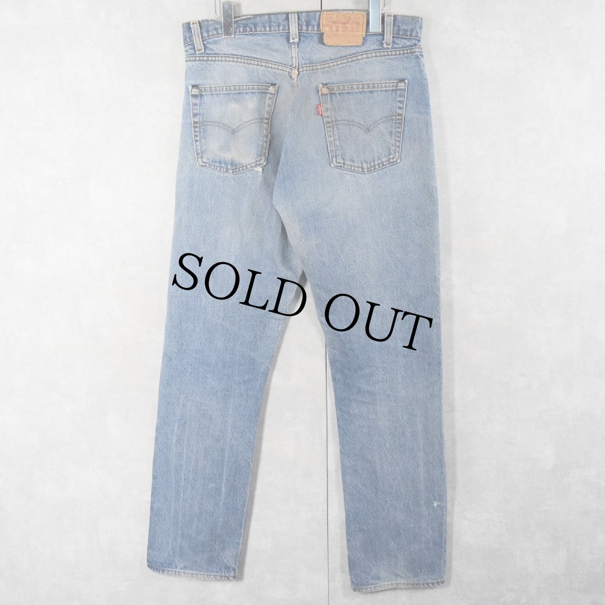 画像2: 80's Levi's 505 黒カン デニムパンツ W35 (2)