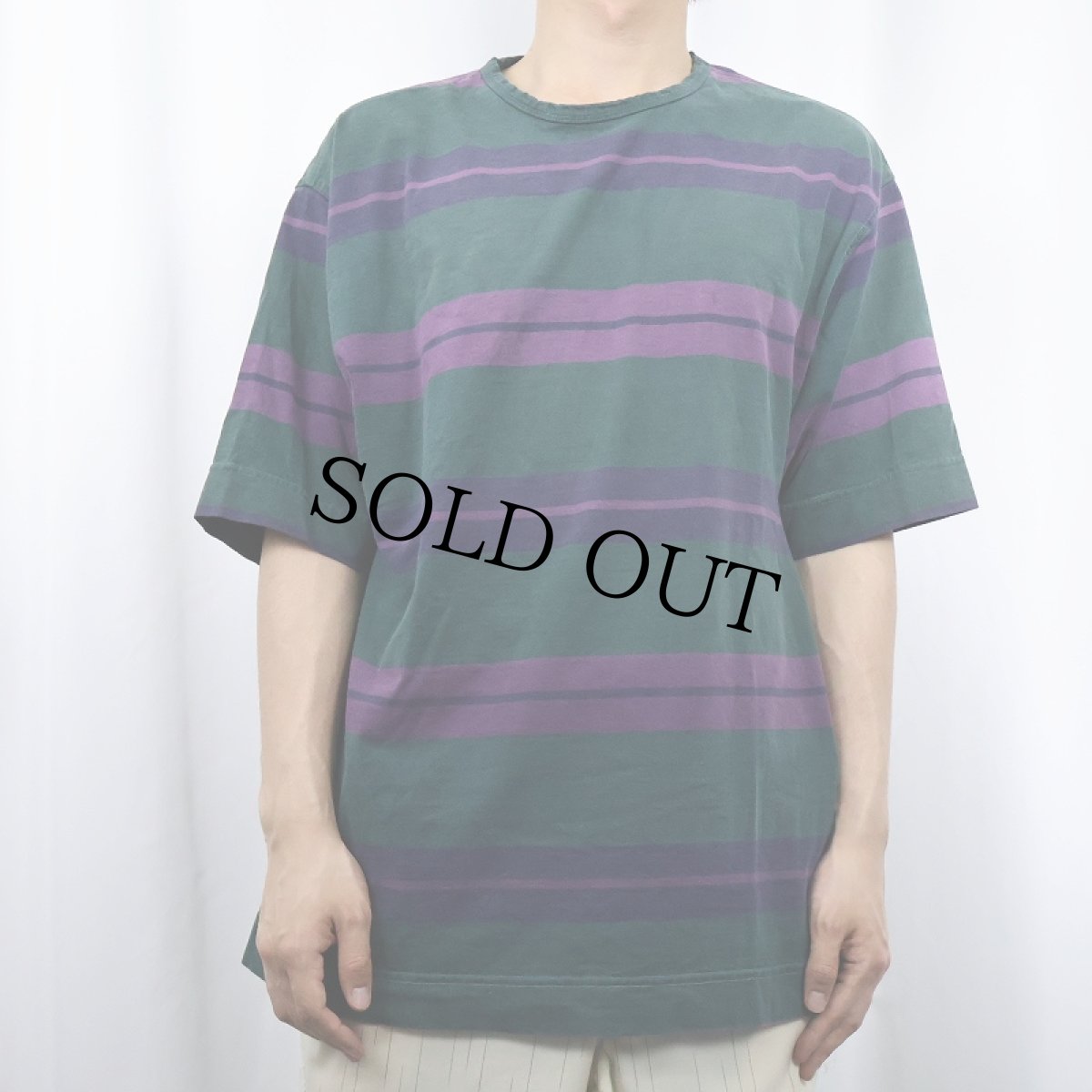 画像2: 90's GAP USA製 ボーダー柄Tシャツ L (2)