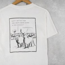 画像1: Krispy Kreme Doughnuts ドーナツショップ イラストプリントTシャツ S (1)