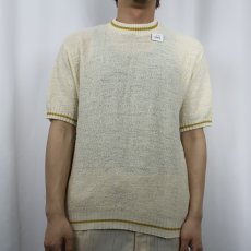 画像2: 60〜70's ARROW ハイネック 半袖アクリルニットセーター XL (2)