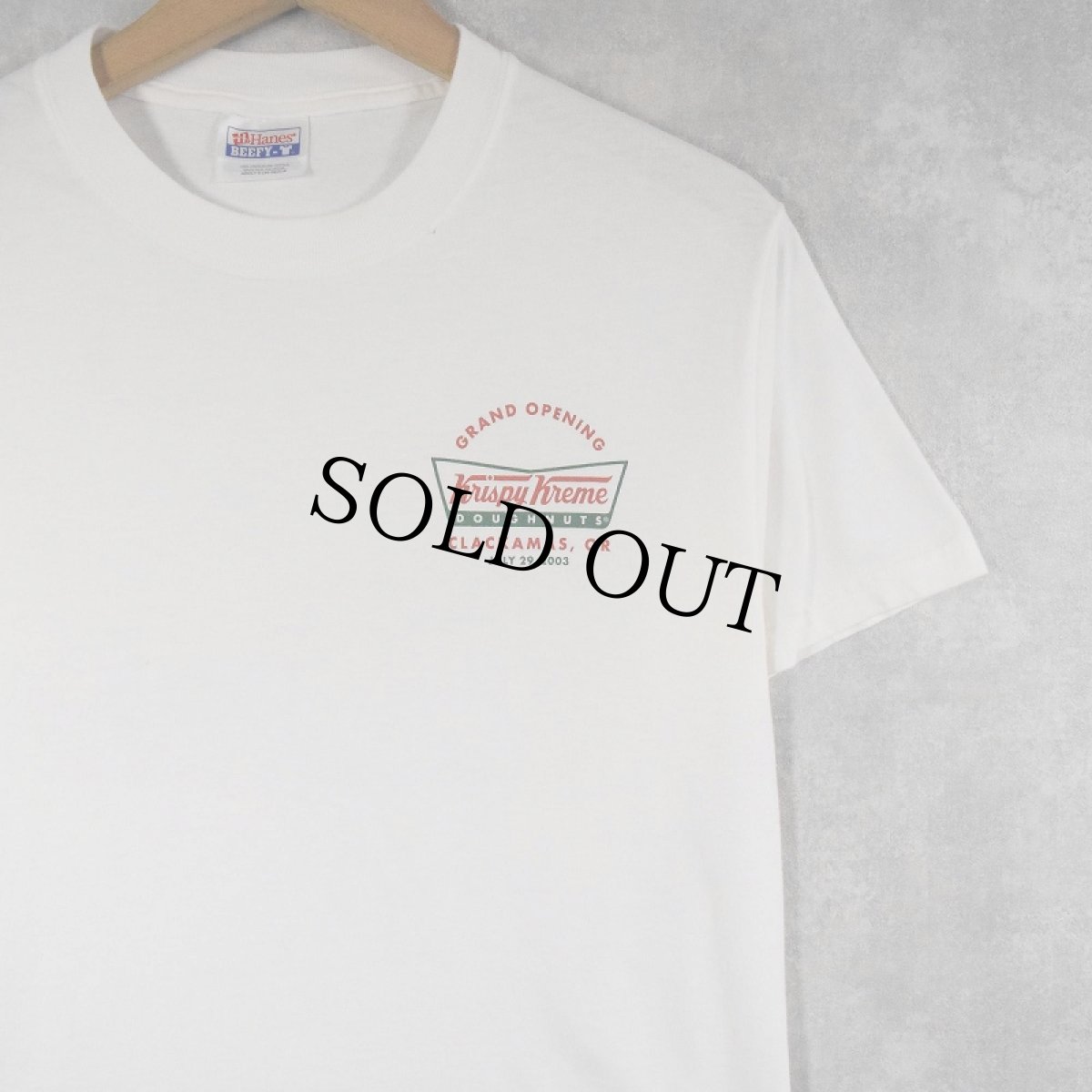 画像2: Krispy Kreme Doughnuts ドーナツショップ プリントTシャツ S (2)