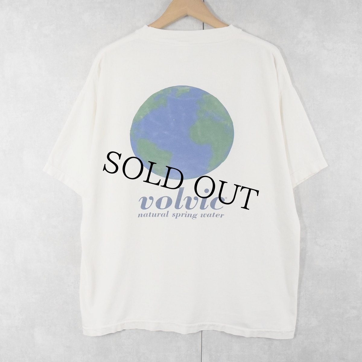 画像2: 90's VOLVIC "cill" 飲料水メーカー ロゴプリントTシャツ (2)