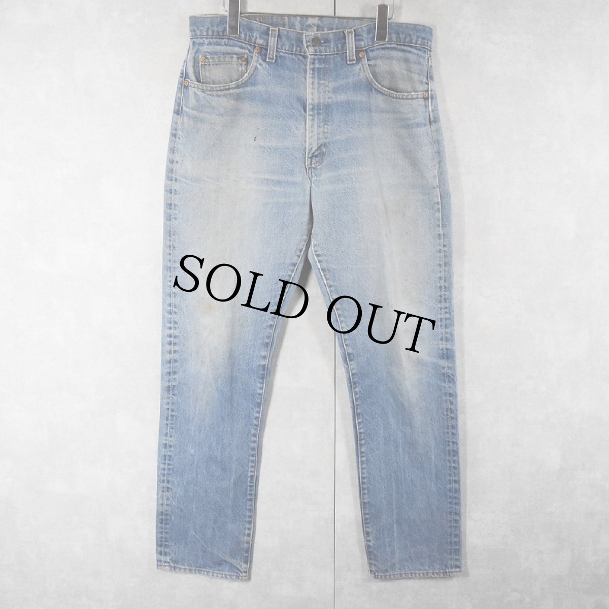 画像1: 80's Levi's 505 黒カン デニムパンツ W35 (1)