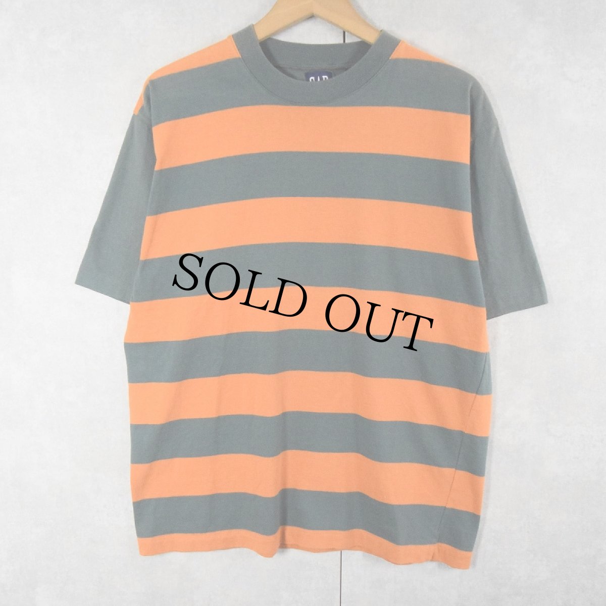 画像1: 90's GAP ボーダー柄Tシャツ S (1)