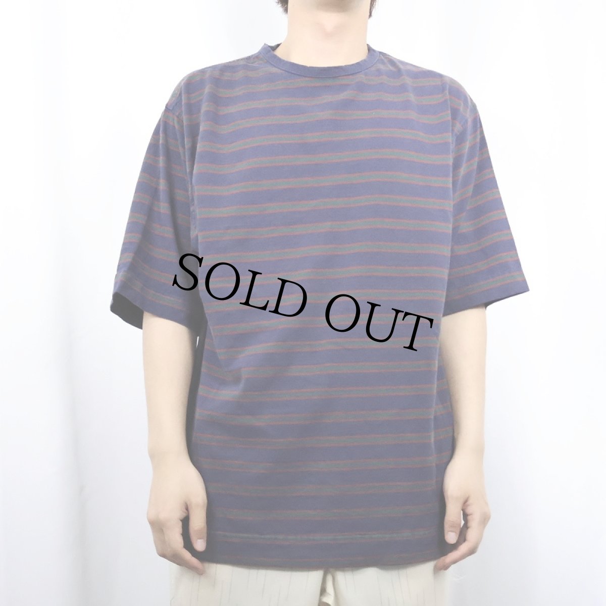 画像2: 90's GAP USA製 ボーダー柄Tシャツ L (2)