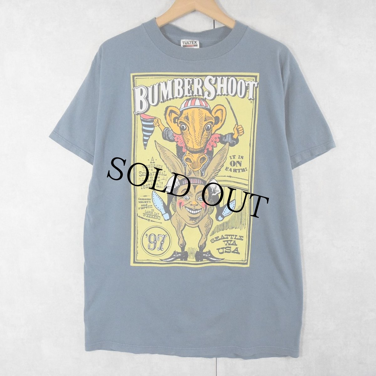 画像1: 【SALE】90's BUMBER SHOOT ミュージック＆アートフェスティバル プリントTシャツ L (1)