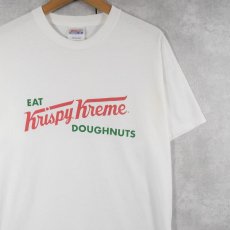 画像1: Krispy Kreme Doughnuts ドーナツショップ ロゴプリントTシャツ M (1)