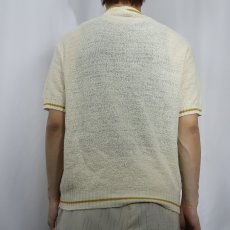 画像3: 60〜70's ARROW ハイネック 半袖アクリルニットセーター XL (3)