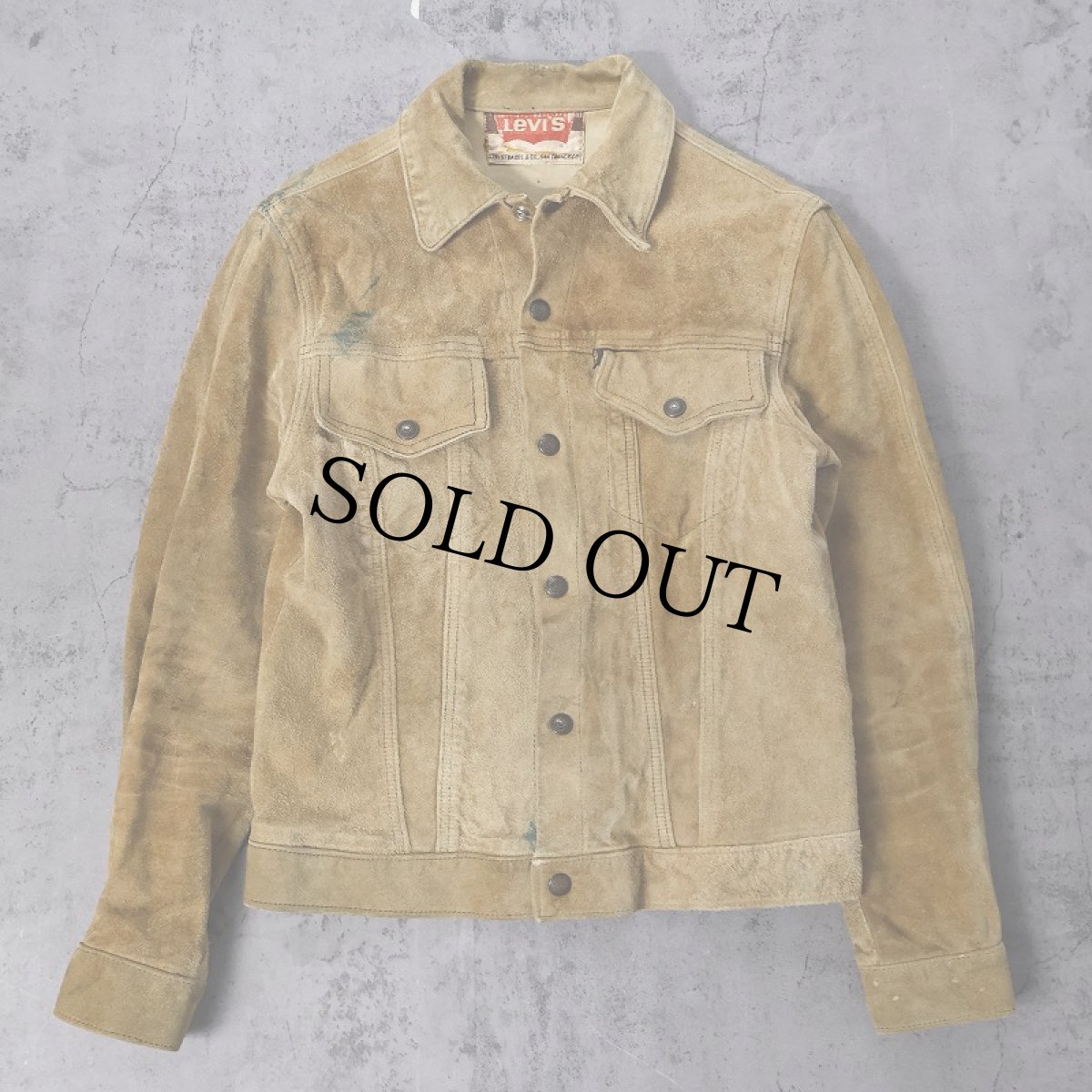 画像1: 60's〜 LEVI'S BIGE スエードレザージャケット (1)