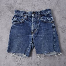画像1: 60〜70's LEVI'S 317021 BIGE カットオフデニムパンツ KIDS SIZE (1)