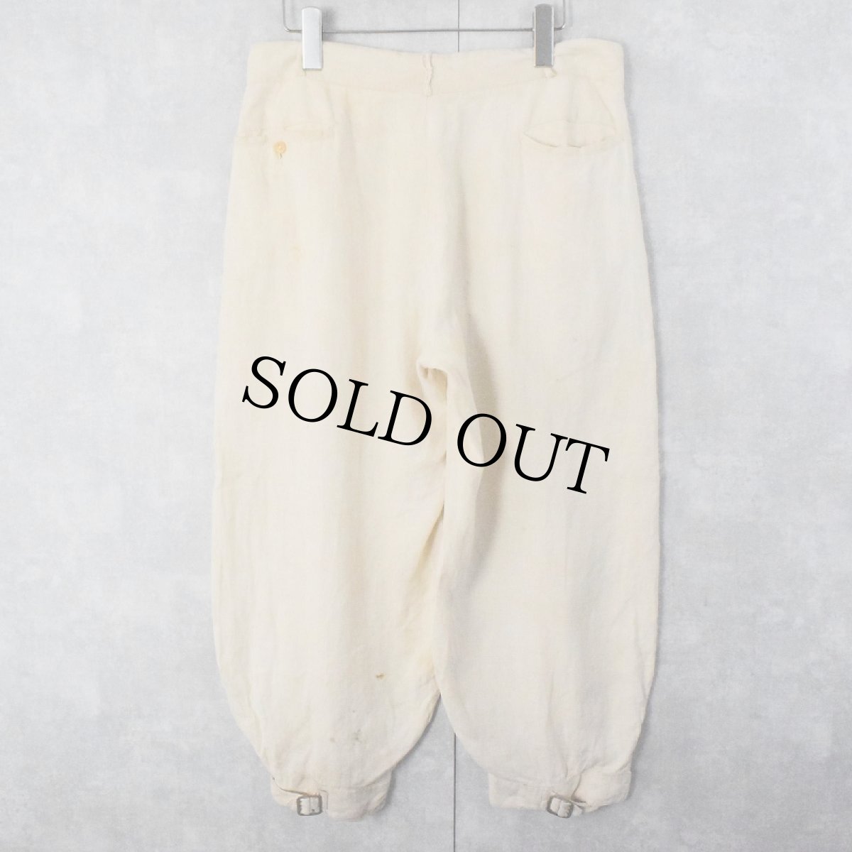 画像2: 〜40's リネン ニッカポッカ W33 (2)