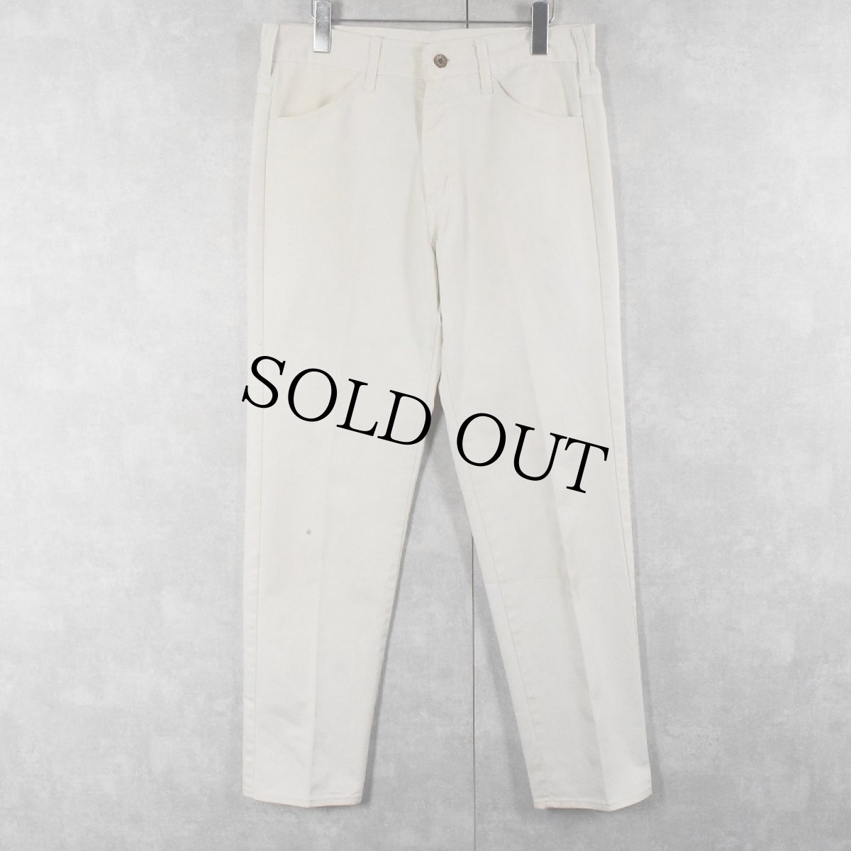 画像1: 〜70's MONTGOMERY WARD 月桂樹ボタン コットンカツラギパンツ W34 (1)