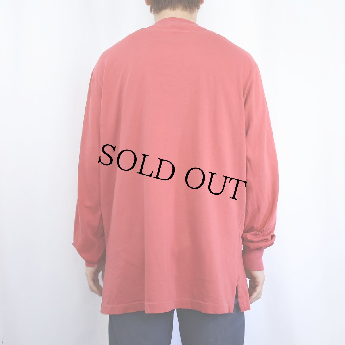 画像3: 90's LANDS' END USA製 無地ポケットロンT L (3)