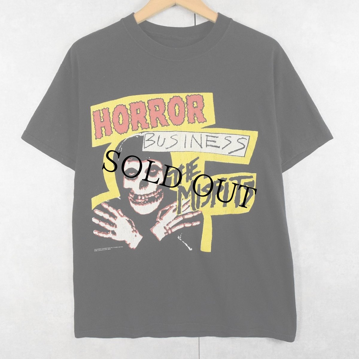 画像1: 2000's THE MISFITS "HORROR BUSINESS" ハードコアパンクバンドTシャツ BLACK (1)