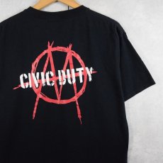 画像2: 90〜2000's MINISTRY "CIVIC DUTY" インダストリアルメタルバンドTシャツ BLACK L (2)