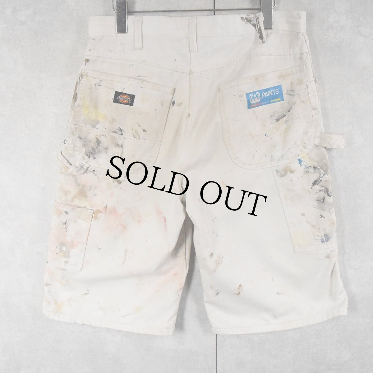 画像2: Dickies ペンキペイント ペインターショーツ W33 (2)