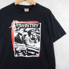 画像1: 90〜2000's MINISTRY "CIVIC DUTY" インダストリアルメタルバンドTシャツ BLACK L (1)