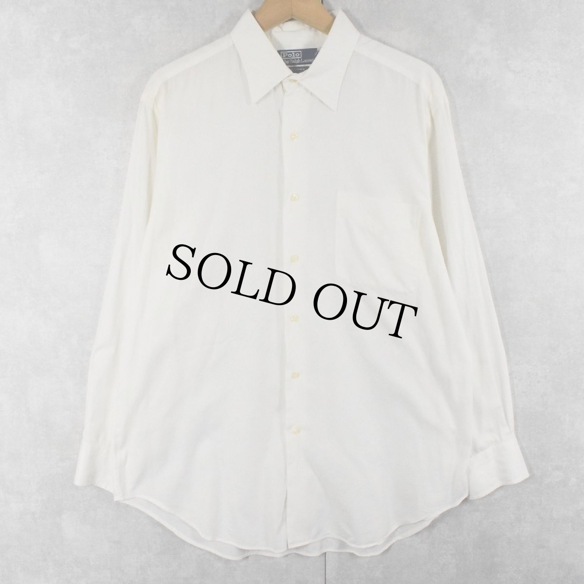 画像1: POLO Ralph Lauren "WAREICK" コットンドレスシャツ SIZE16 (1)