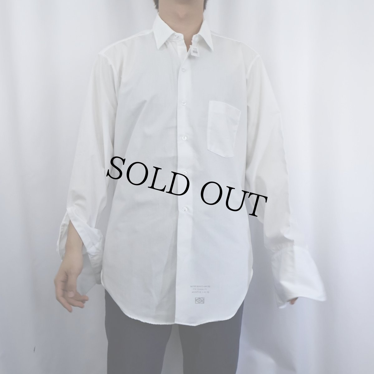 画像2: 60〜70's ARROW "ダブルカフス" コットンドレスシャツ SIZE16-33 (2)