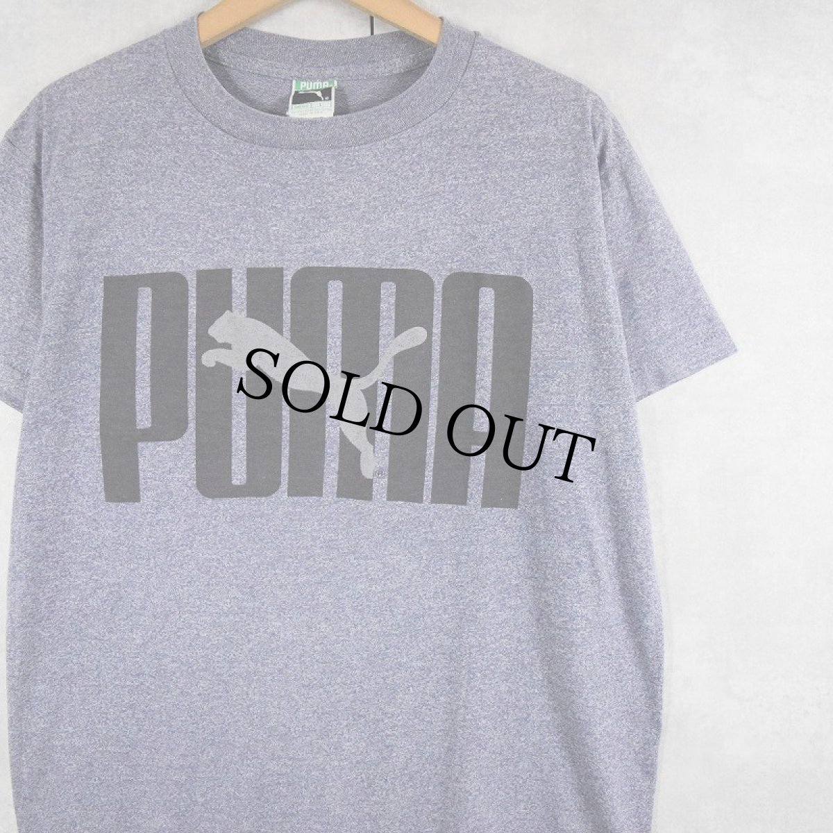 画像1: 80's PUMA USA製 ロゴプリントTシャツ L (1)