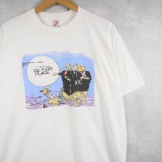 画像1: 90's USA製 "OH, VERY WELL... ZIS IS ZEE PLACE." シュールイラストプリントTシャツ XL (1)