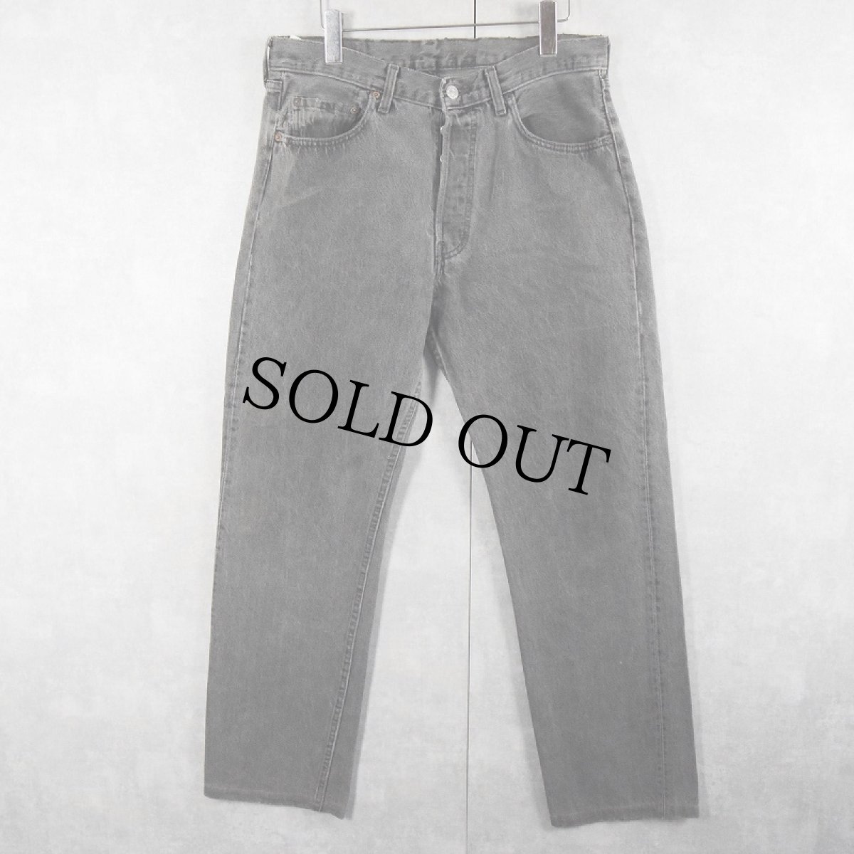画像1: 90's Levi's 501 USA製 "サルファブラック" ブラックデニムパンツ W33 (1)